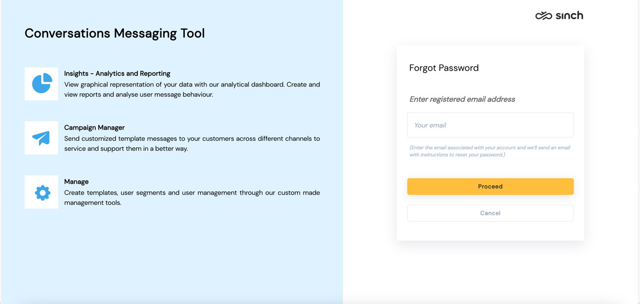 Forgot Password Screen